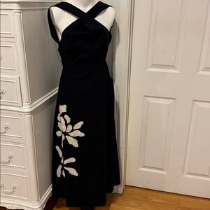Elegant Black and White Women's Dress